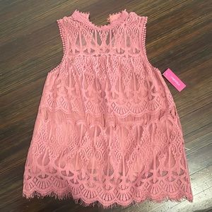Womens sleeveless lace top